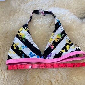 Bikini tops black and white paint splatter design